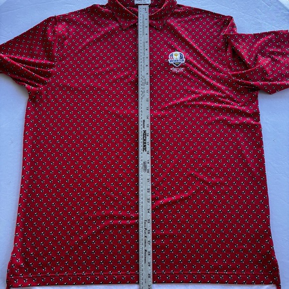 Peter Millar XL Ryder‎ Cup 2020 Whistling Straits Polo Red Cow Print Golf Shirt - Picture 7 of 9